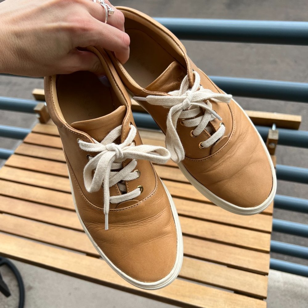 Nisolo | Elayna Sneaker Natural Vachetta | Size 8.5